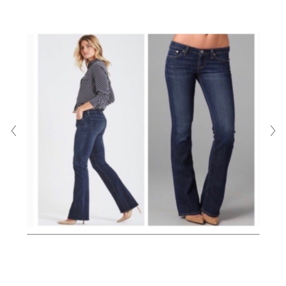 AG Adriano Goldschmied The Ballad slim bootcut. Dark wash.